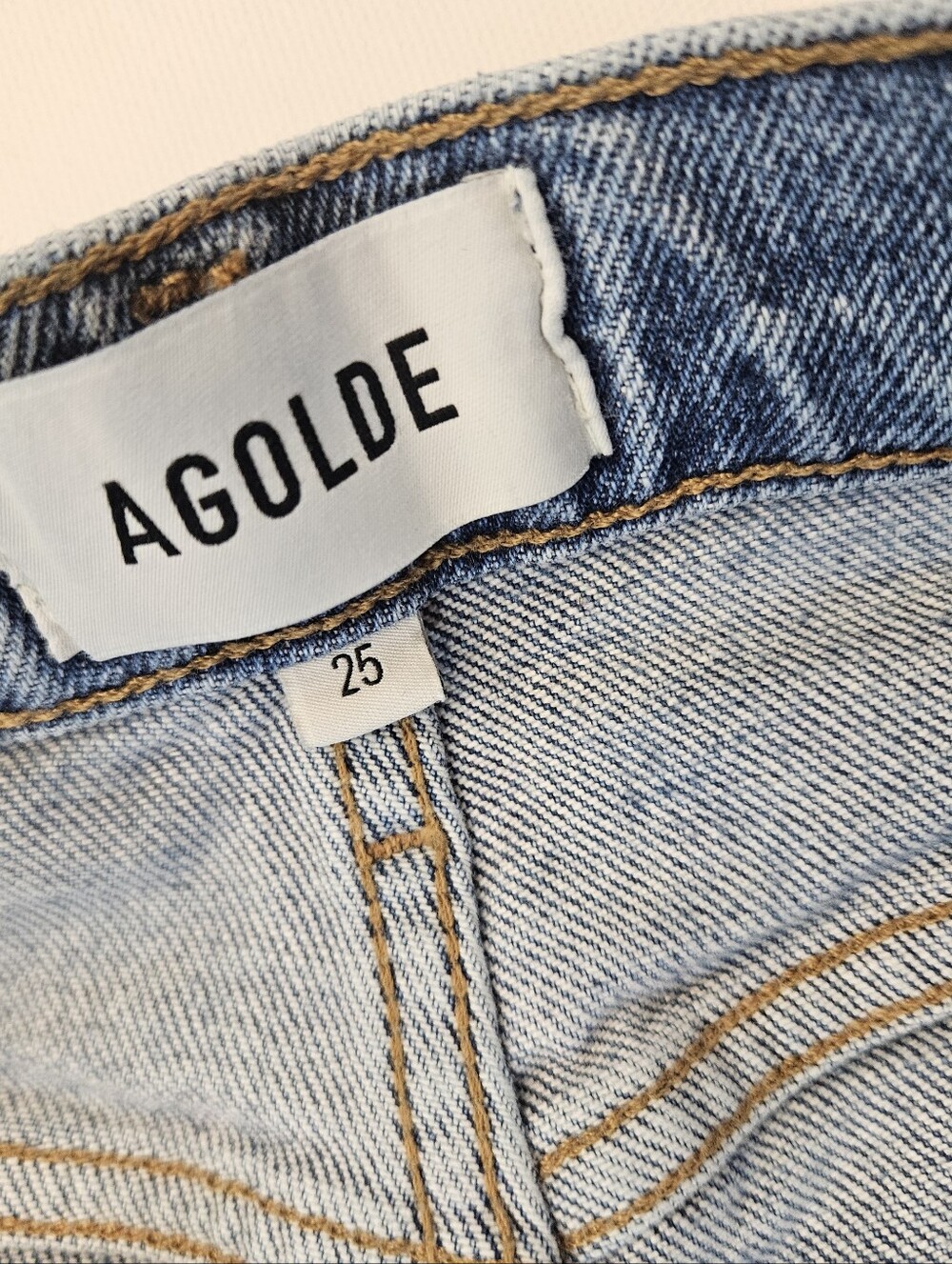 AGOLDE Jeans Womens 25 Blue High Rise Straight Light Wash Faded Denim - Picture 8 of 10